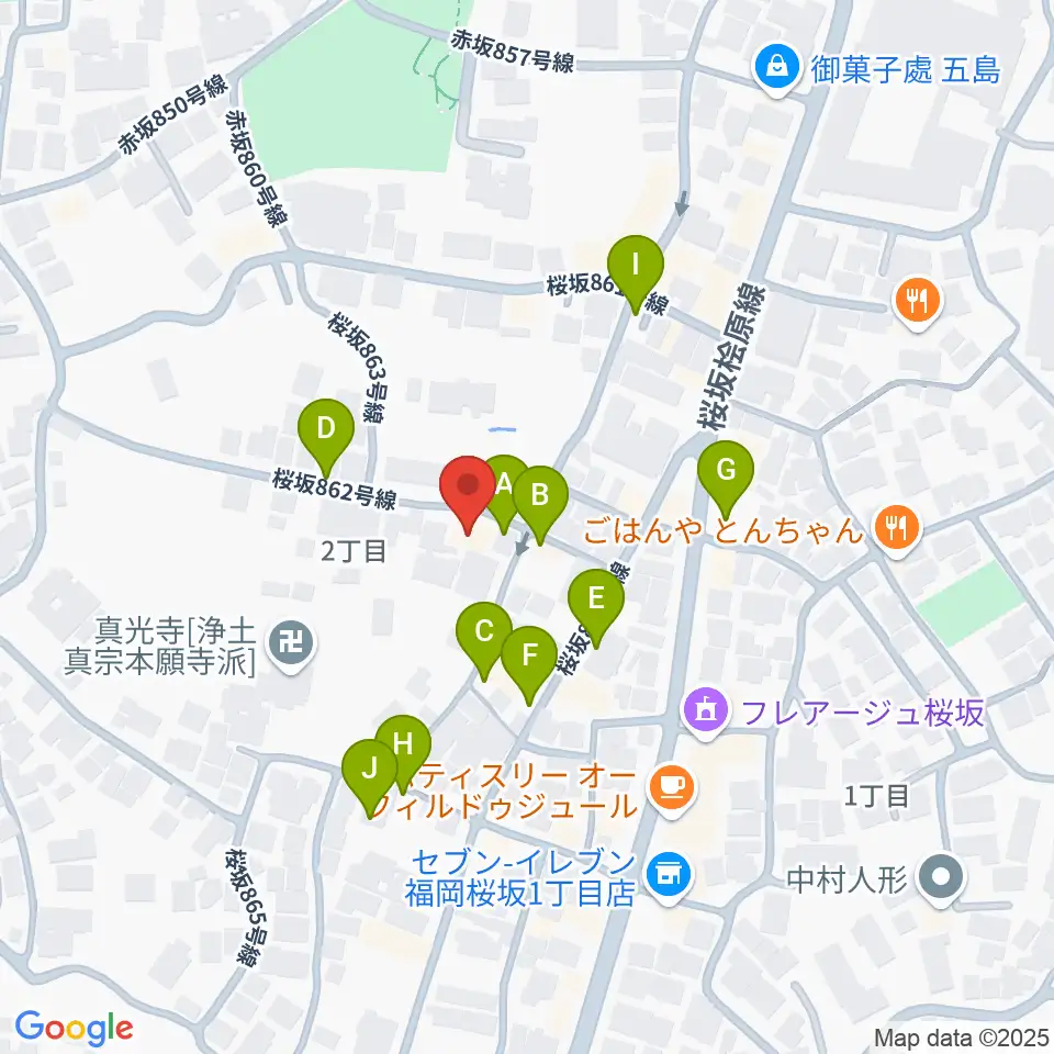 桜坂スタジオスタッフ周辺の駐車場・コインパーキング一覧地図