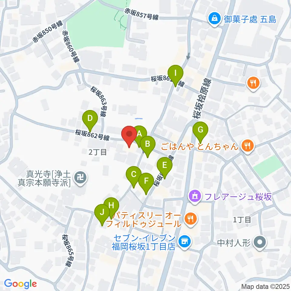 桜坂スタジオスタッフ周辺の駐車場・コインパーキング一覧地図