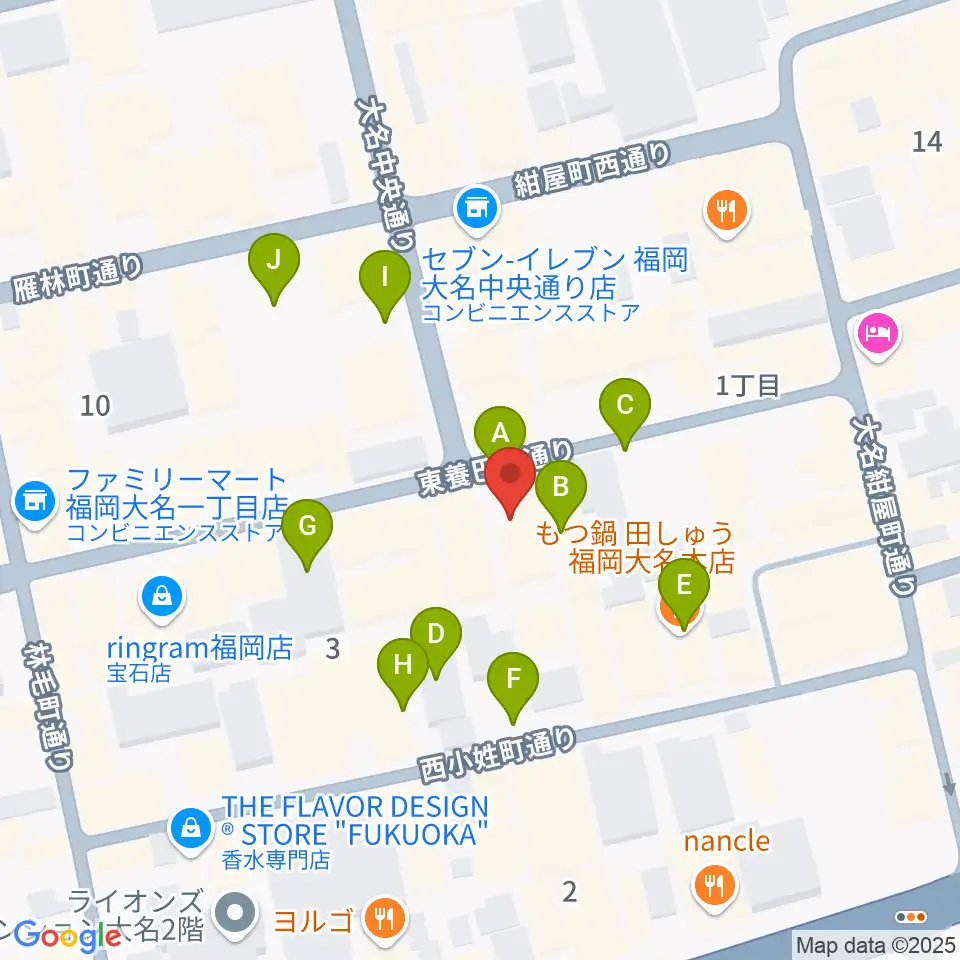 大名MKホール周辺の駐車場・コインパーキング一覧地図