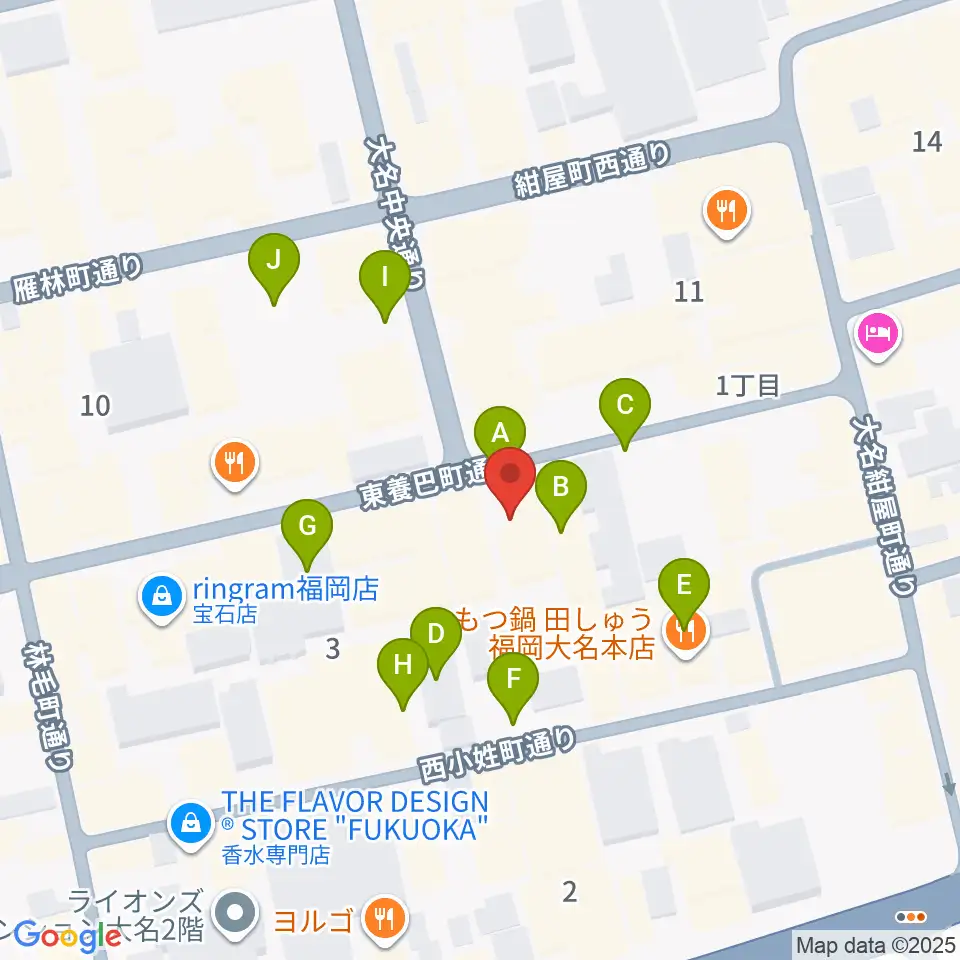 大名MKホール周辺の駐車場・コインパーキング一覧地図