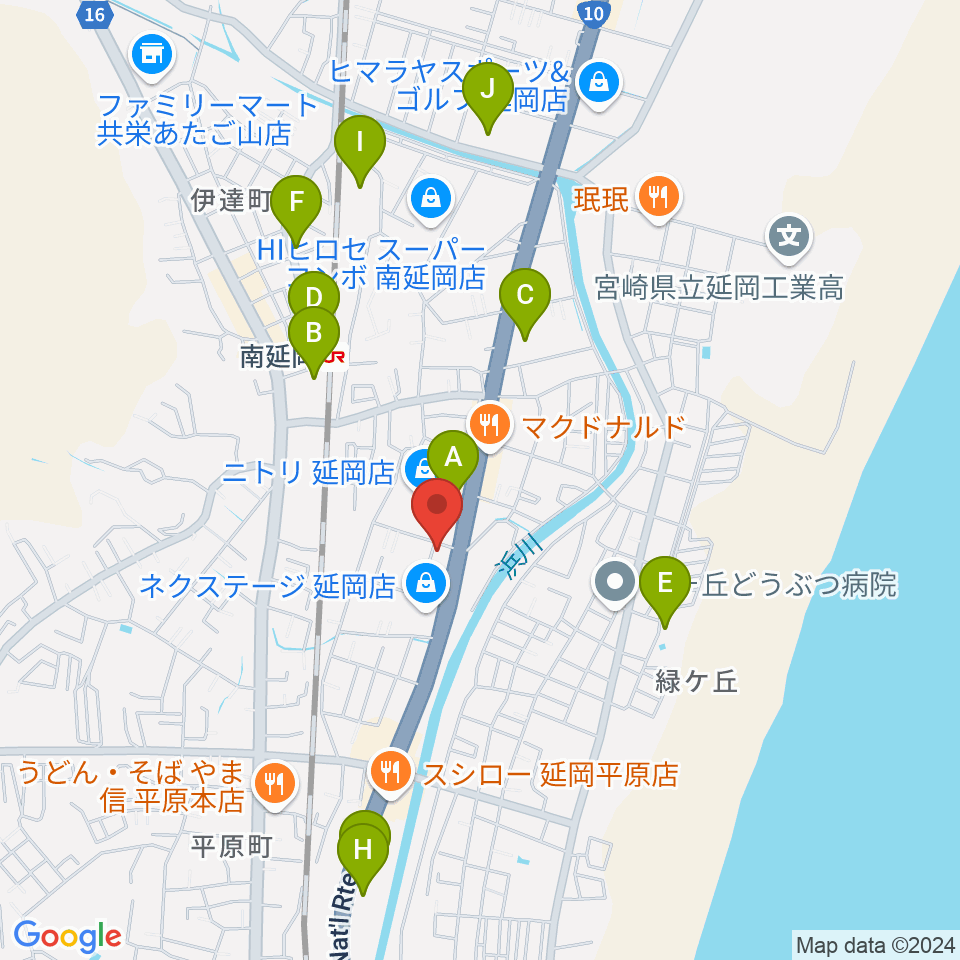 カジオンスタジオ 音楽教室周辺の駐車場・コインパーキング一覧地図