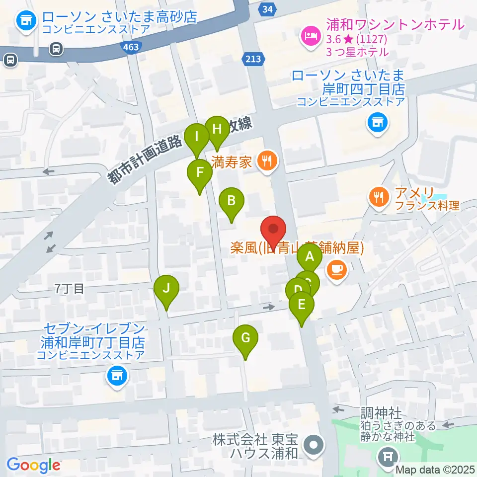 柏屋楽器フォーラム周辺の駐車場・コインパーキング一覧地図