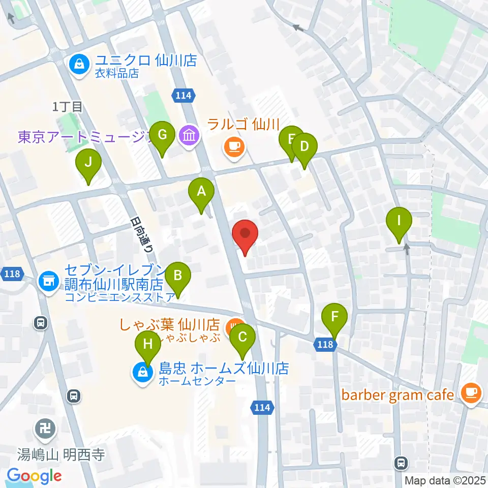 仙川プティレコード周辺の駐車場・コインパーキング一覧地図
