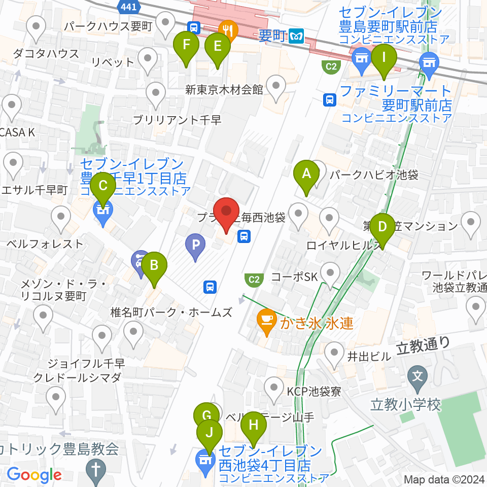 黒坂音楽工房周辺の駐車場・コインパーキング一覧地図