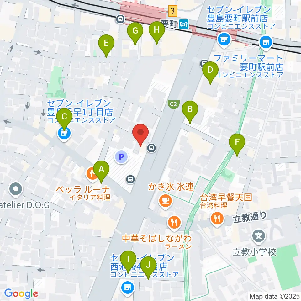 黒坂音楽工房周辺の駐車場・コインパーキング一覧地図