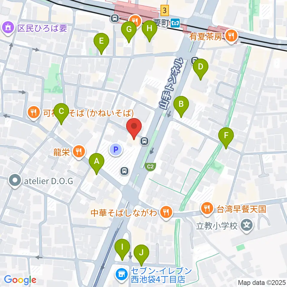 黒坂音楽工房周辺の駐車場・コインパーキング一覧地図
