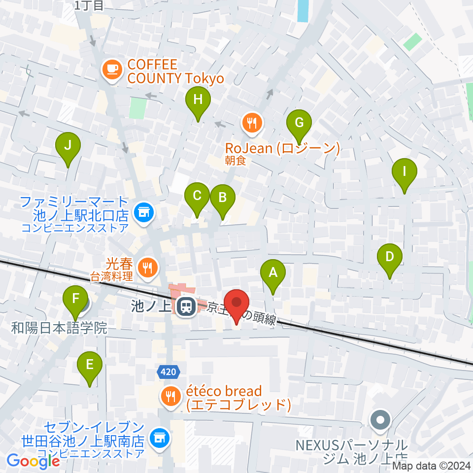 ヤマテピアノ周辺の駐車場・コインパーキング一覧地図