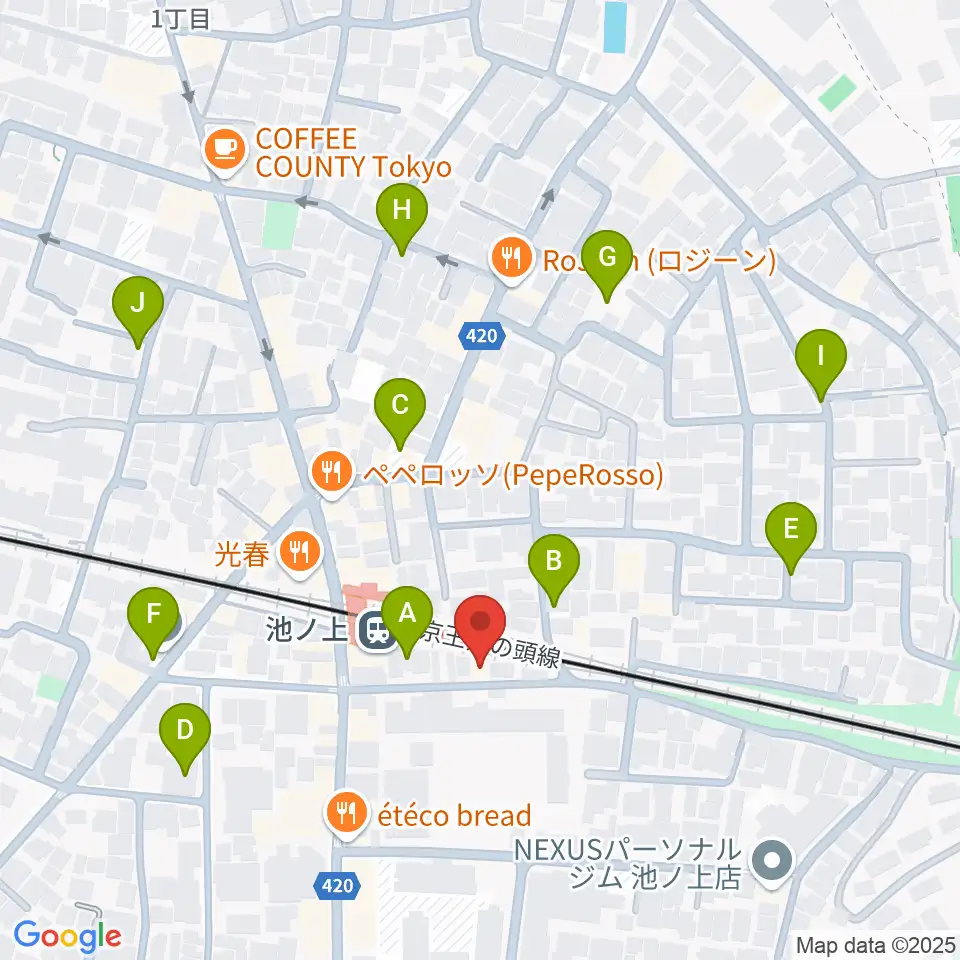 ヤマテピアノ周辺の駐車場・コインパーキング一覧地図