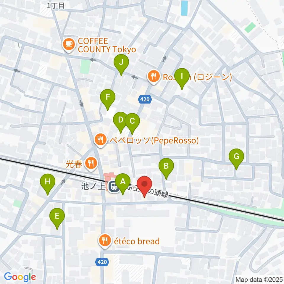 ヤマテピアノ周辺の駐車場・コインパーキング一覧地図