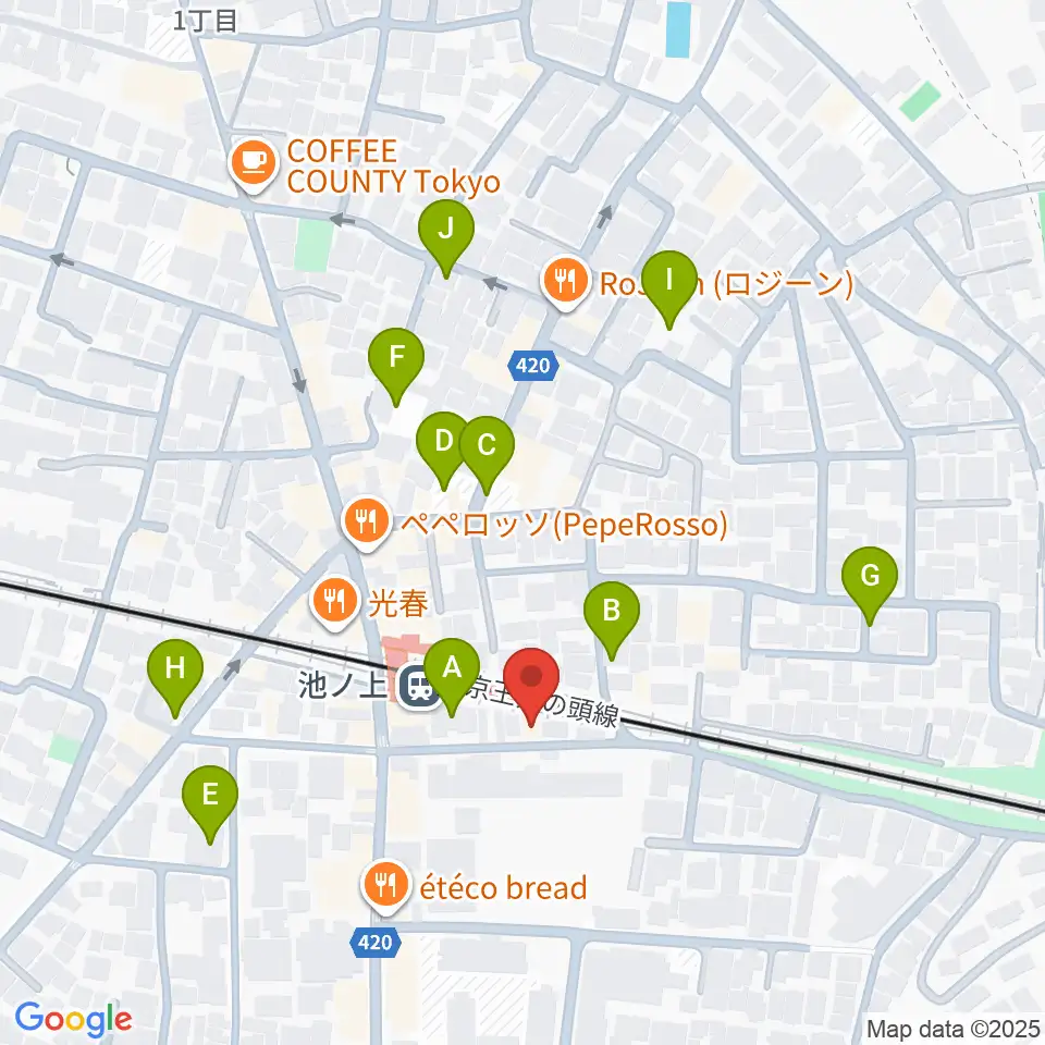 ヤマテピアノ周辺の駐車場・コインパーキング一覧地図