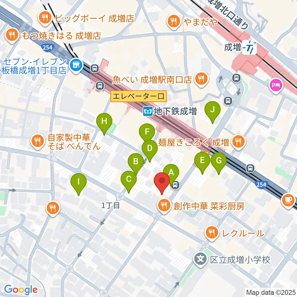 サクライ楽器 成増本店周辺の駐車場・コインパーキング一覧地図