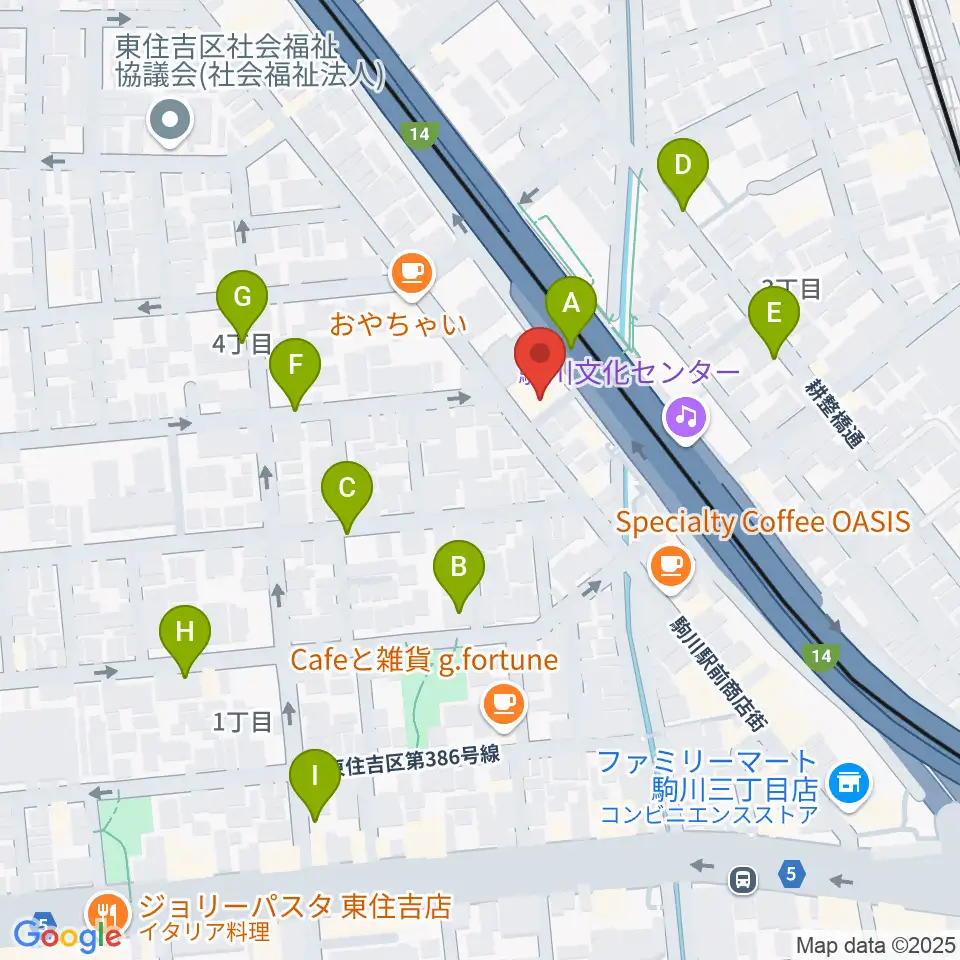 ナガイミュージックスタジオ周辺の駐車場・コインパーキング一覧地図