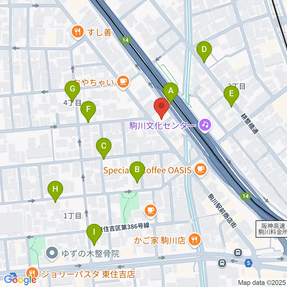 ナガイミュージックスタジオ周辺の駐車場・コインパーキング一覧地図
