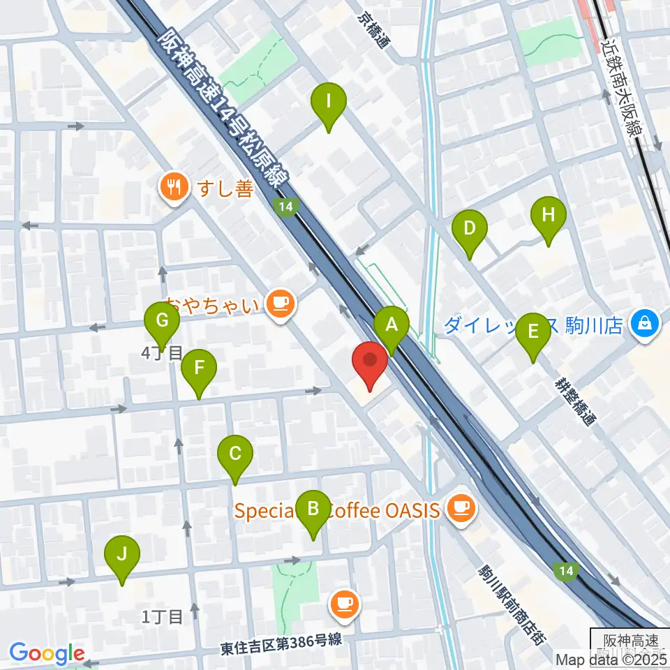ナガイミュージックスタジオ周辺の駐車場・コインパーキング一覧地図