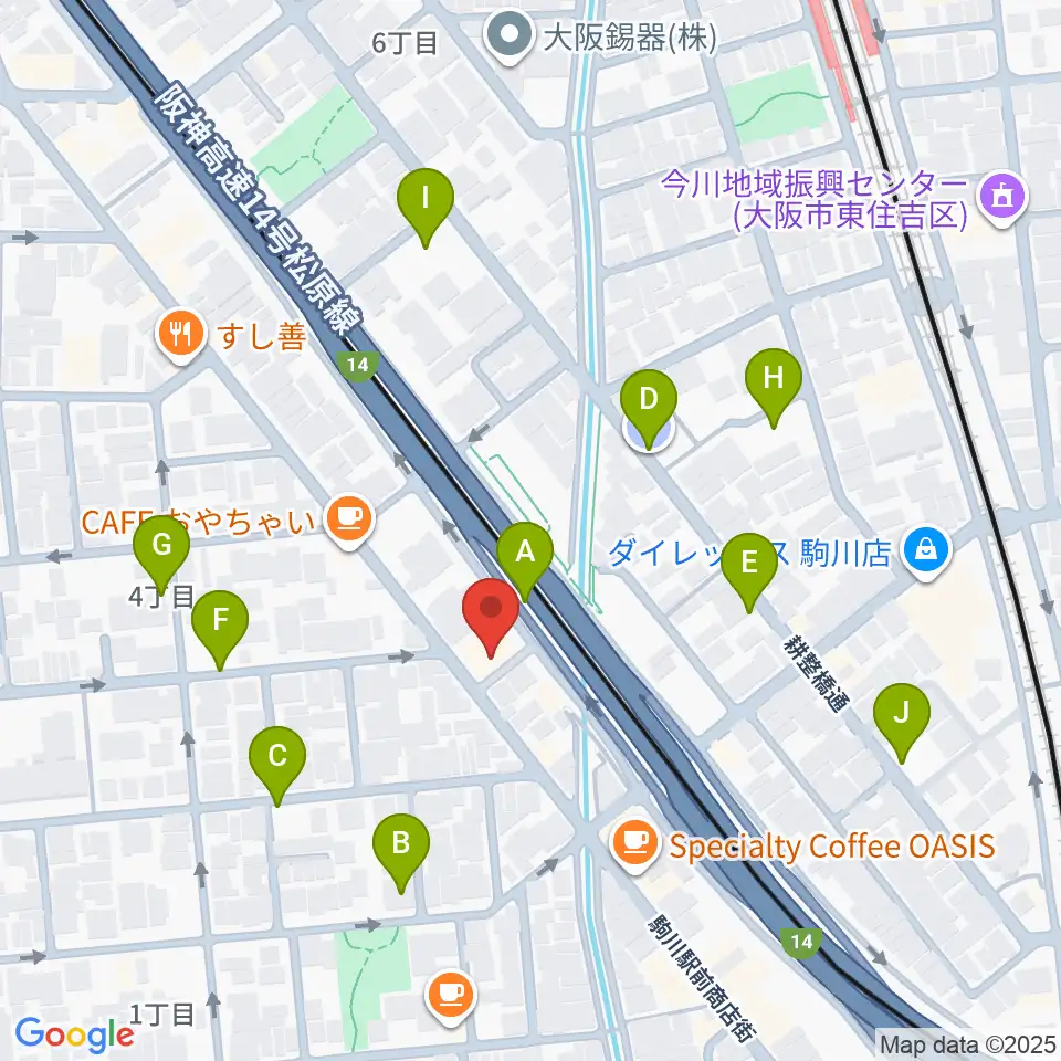 ナガイミュージックスタジオ周辺の駐車場・コインパーキング一覧地図
