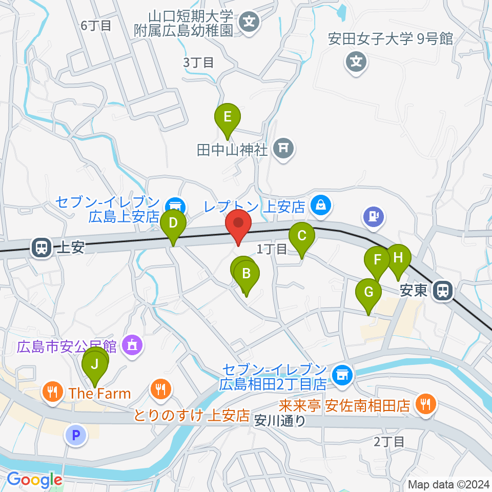 フォレスト楽器広島店周辺の駐車場・コインパーキング一覧地図