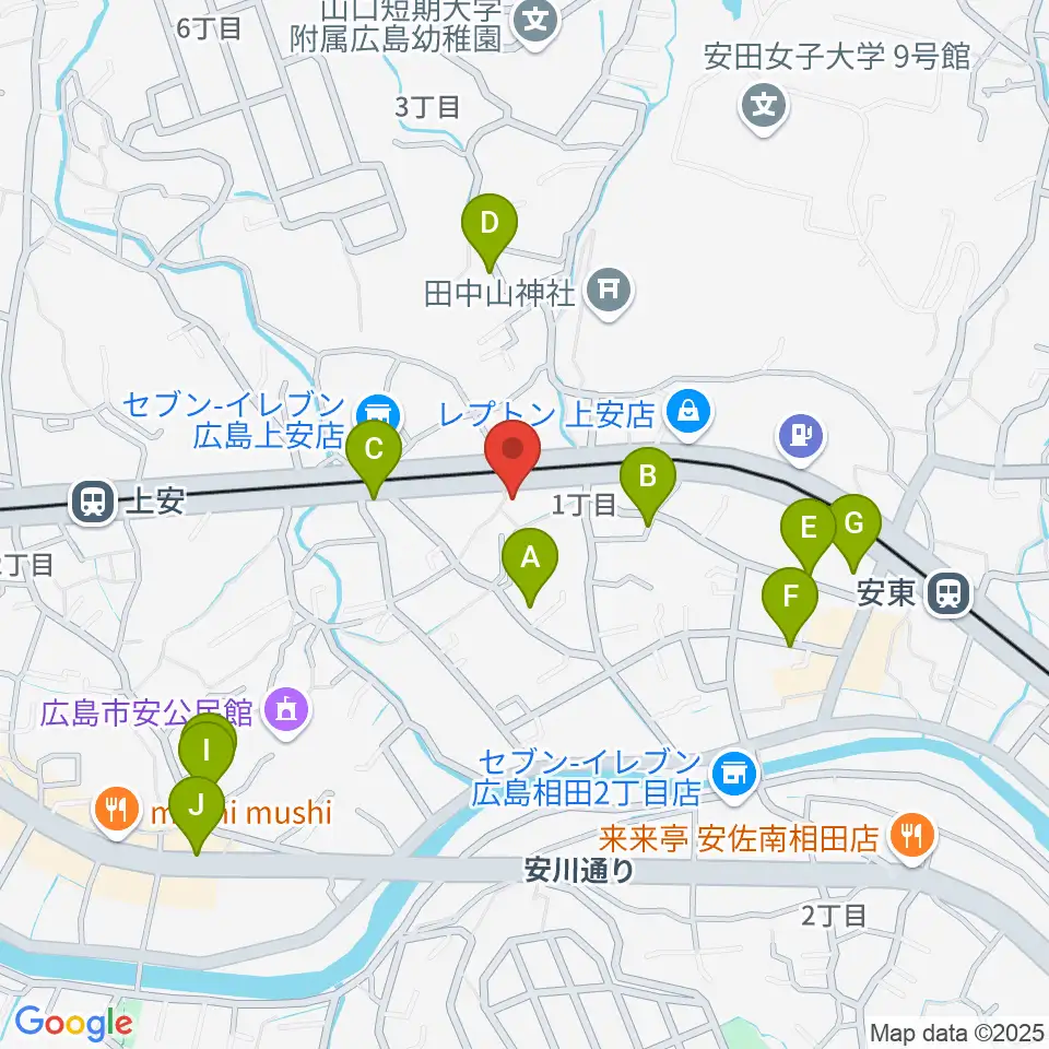 フォレスト楽器広島店周辺の駐車場・コインパーキング一覧地図