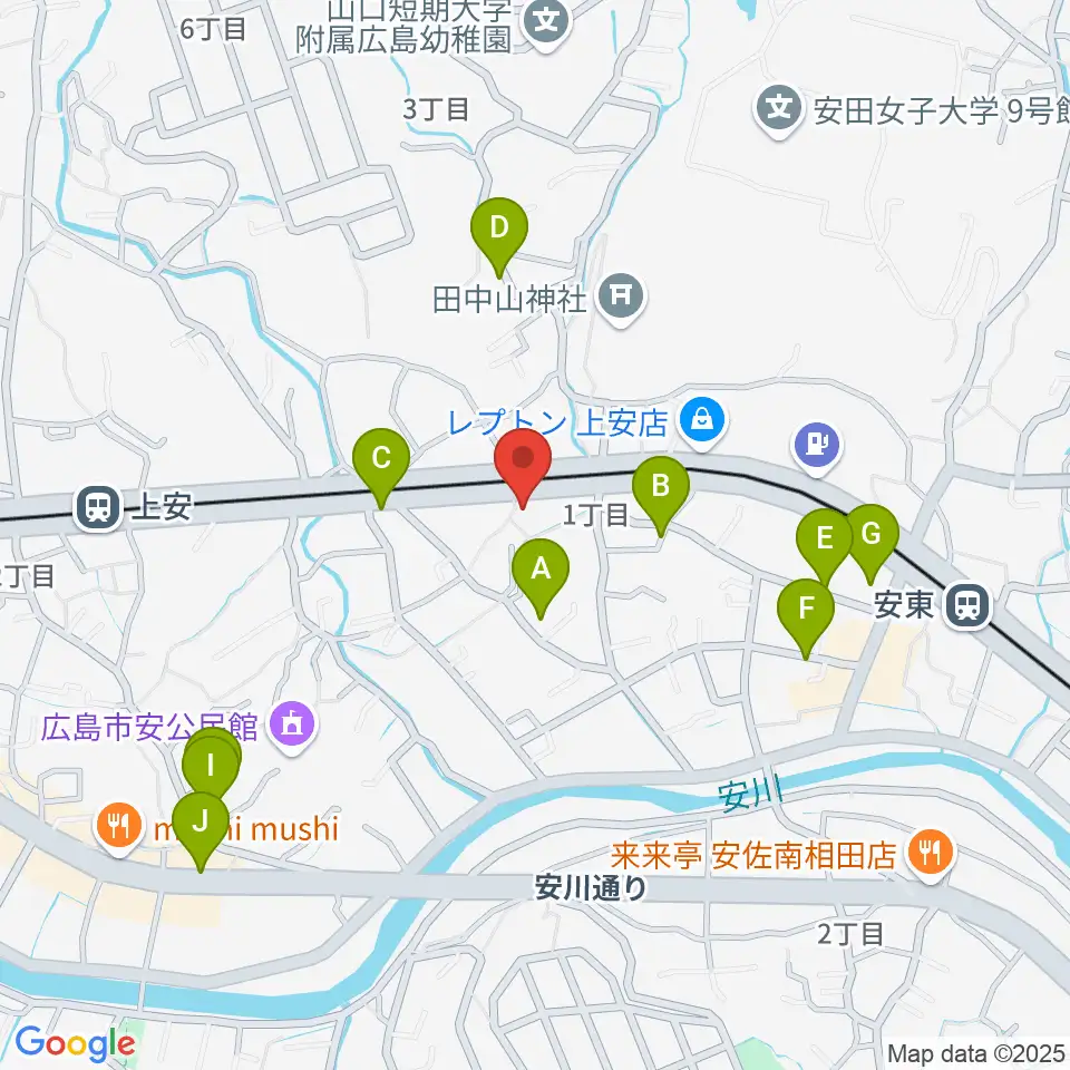 フォレスト楽器広島店周辺の駐車場・コインパーキング一覧地図