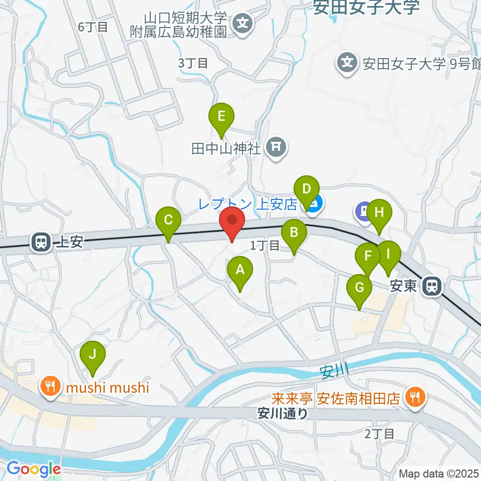 フォレスト楽器広島店周辺の駐車場・コインパーキング一覧地図
