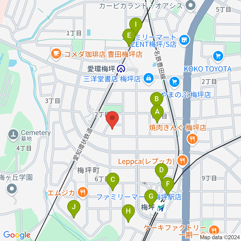 マルショー楽器豊田店周辺の駐車場・コインパーキング一覧地図