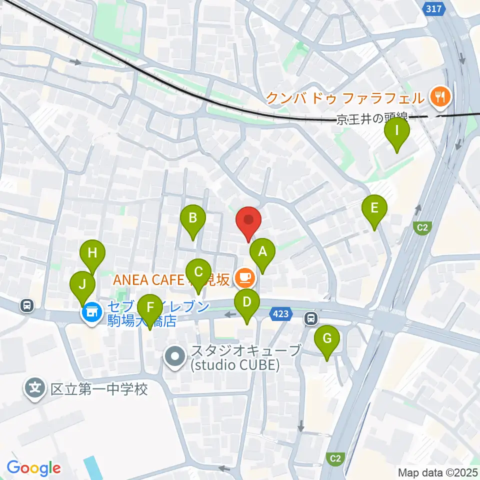 Studio Musicolore(ミュジコロール)周辺の駐車場・コインパーキング一覧地図