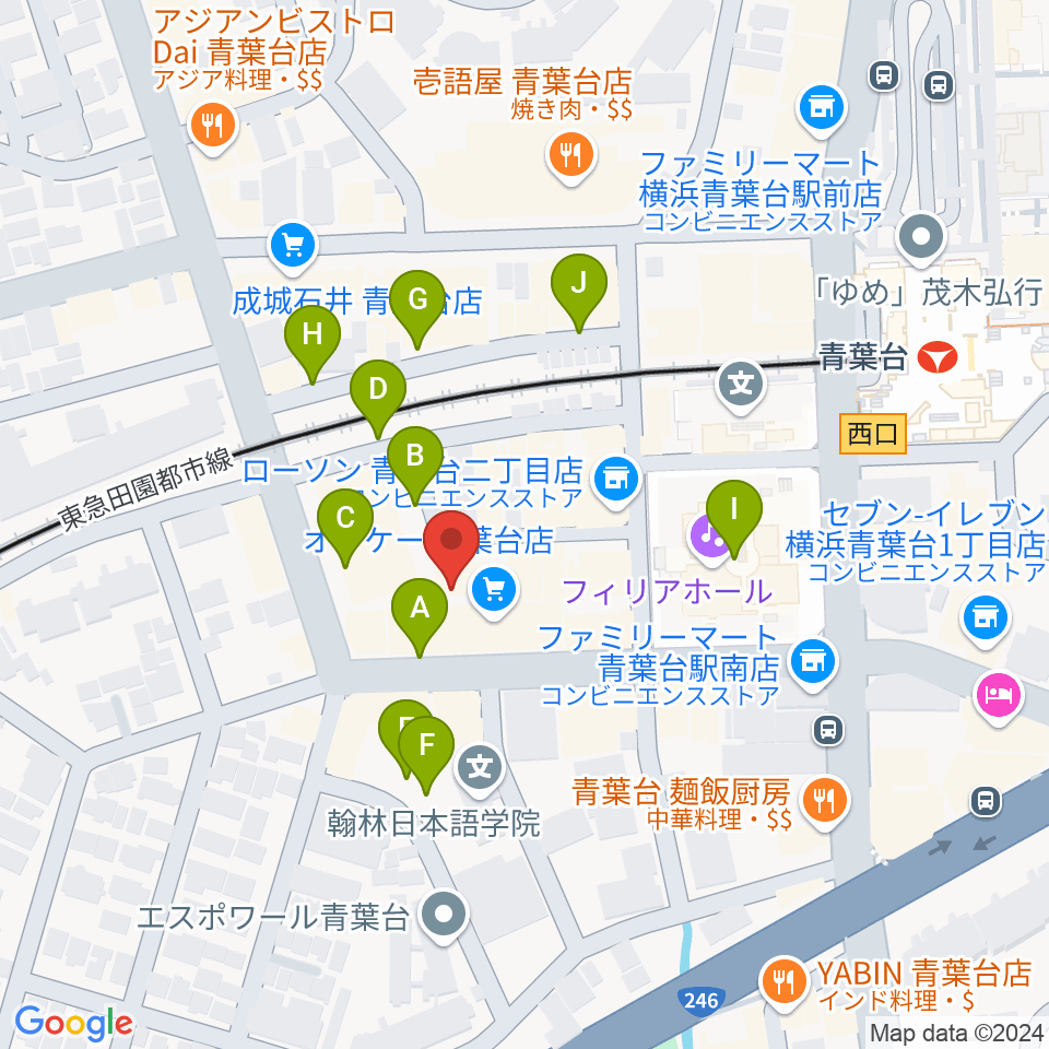 アリオーネ音楽教室周辺の駐車場・コインパーキング一覧地図