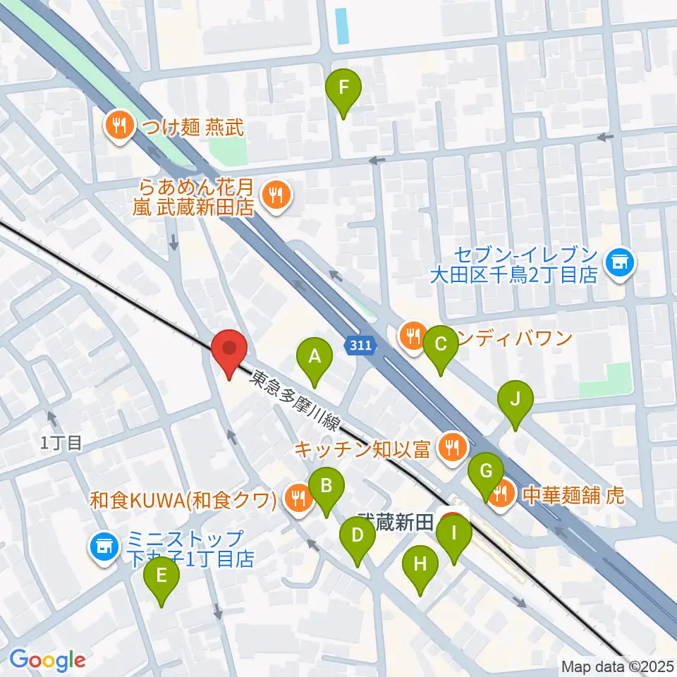 弦楽器専門店ケー・エム・アーツ周辺の駐車場・コインパーキング一覧地図