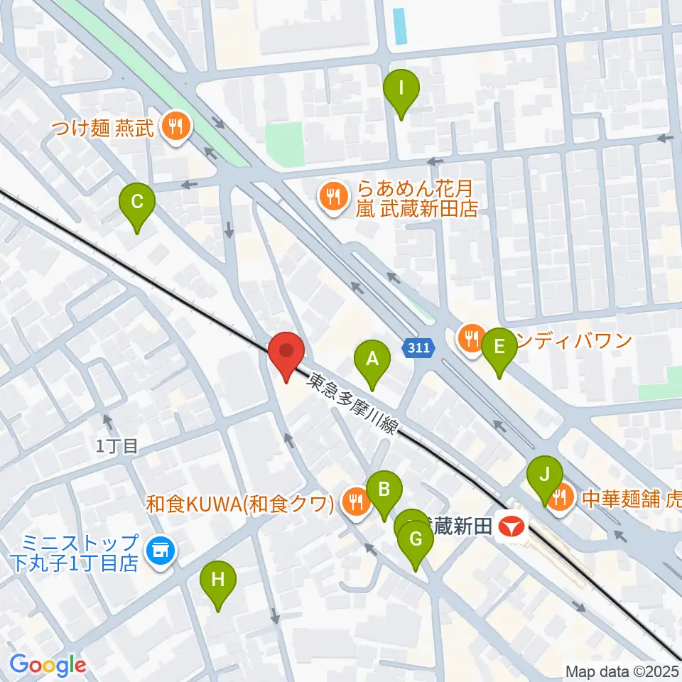 弦楽器専門店ケー・エム・アーツ周辺の駐車場・コインパーキング一覧地図