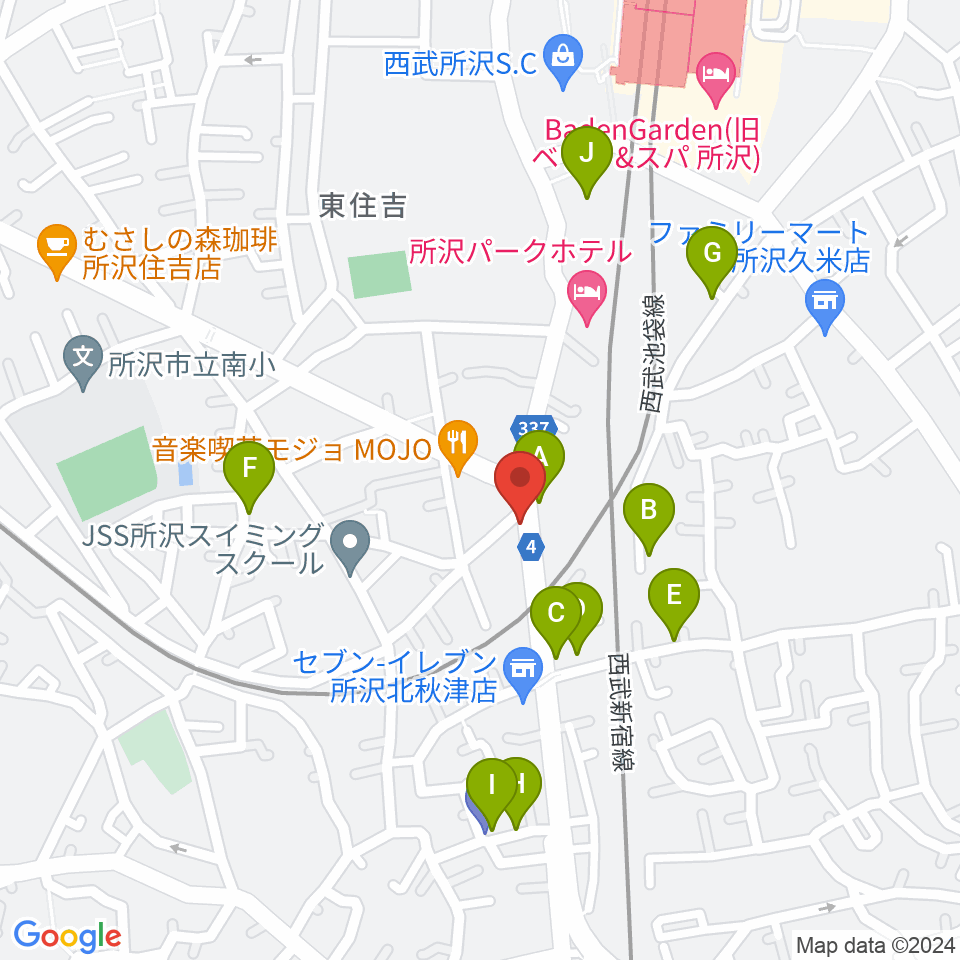 MTミュージック レンタルスタジオ周辺の駐車場・コインパーキング一覧地図