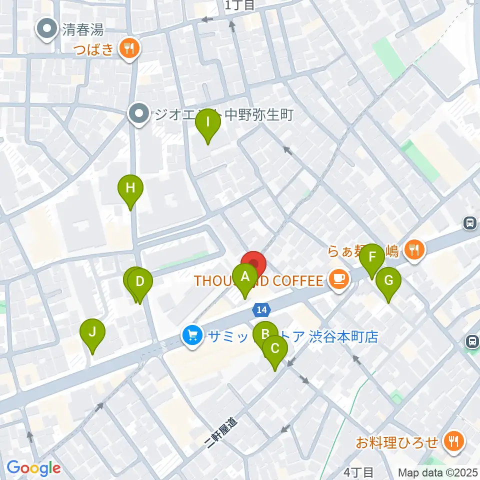 東放学園音響専門学校周辺の駐車場・コインパーキング一覧地図