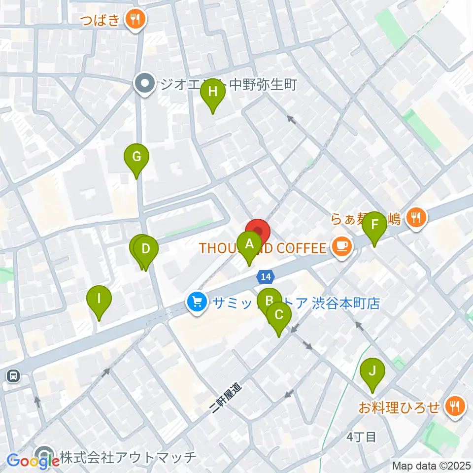 東放学園音響専門学校周辺の駐車場・コインパーキング一覧地図