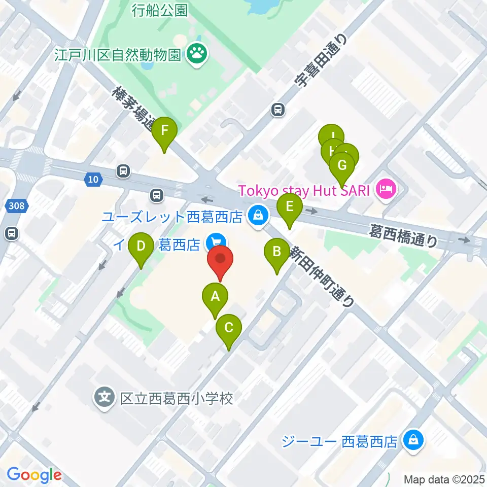 島村楽器 イオン葛西店周辺の駐車場・コインパーキング一覧地図
