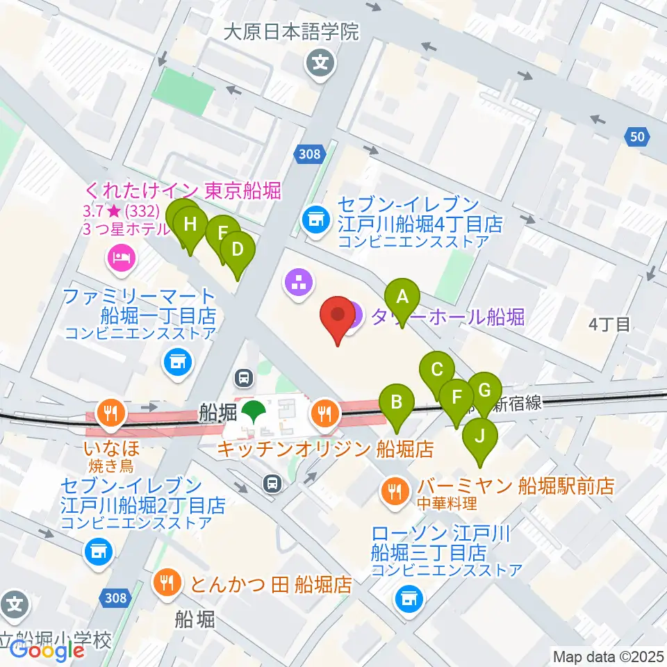 島村楽器 ミュージックサロン船堀周辺の駐車場・コインパーキング一覧地図
