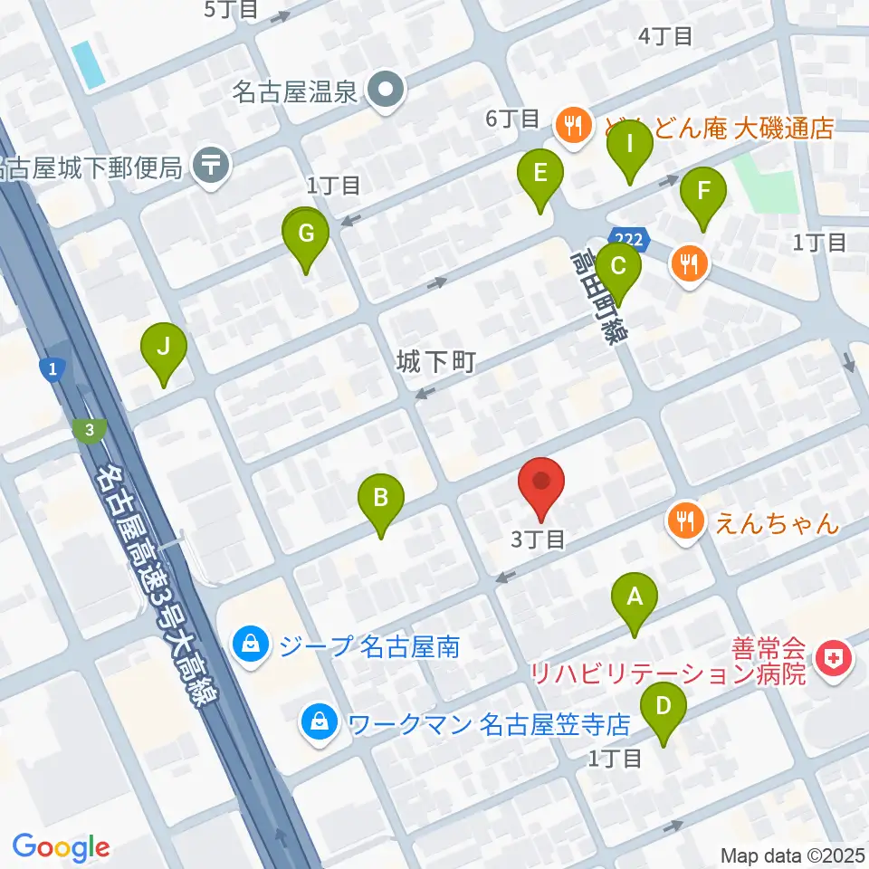 楽器の青ラボ周辺の駐車場・コインパーキング一覧地図