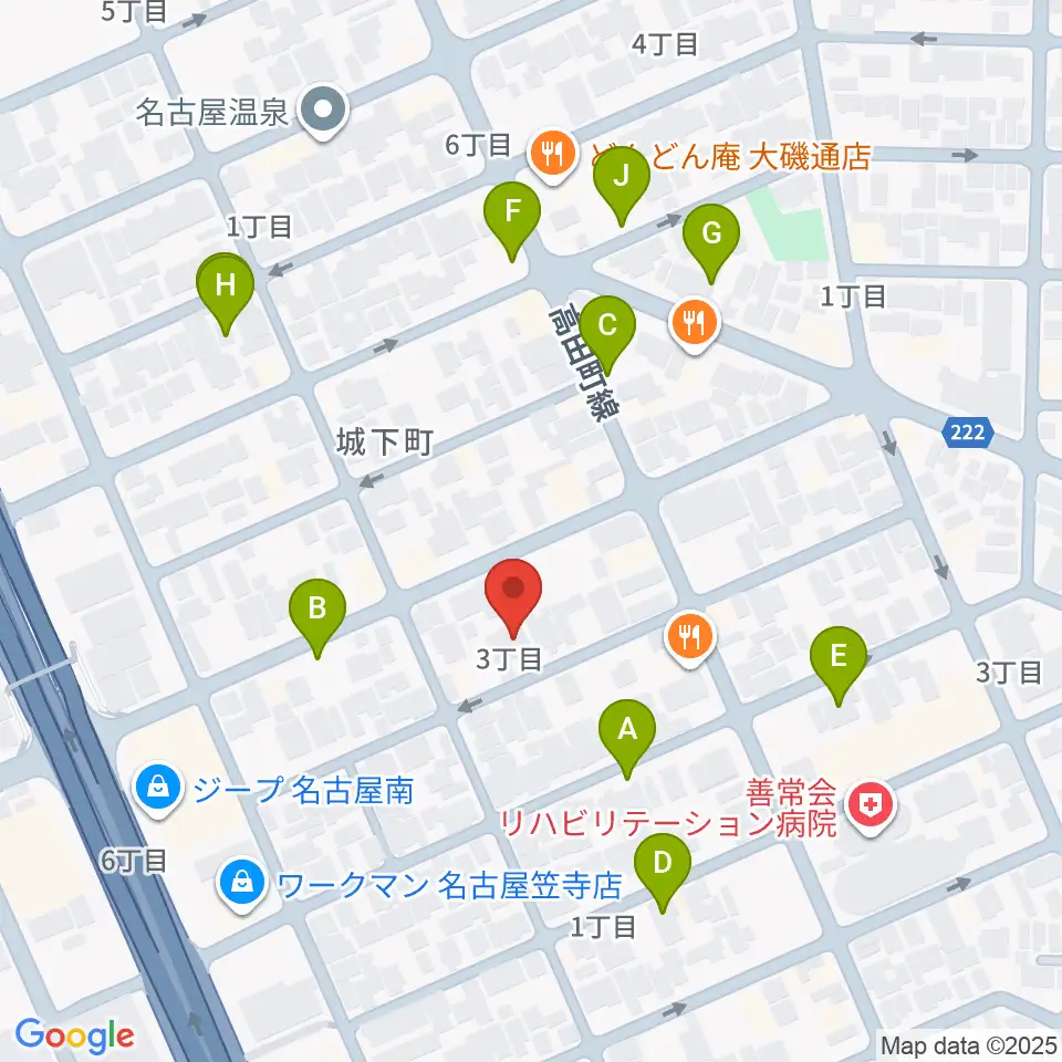 楽器の青ラボ周辺の駐車場・コインパーキング一覧地図