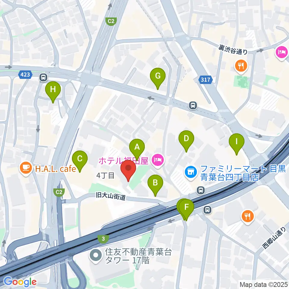 スタジオサンシャイン周辺の駐車場・コインパーキング一覧地図