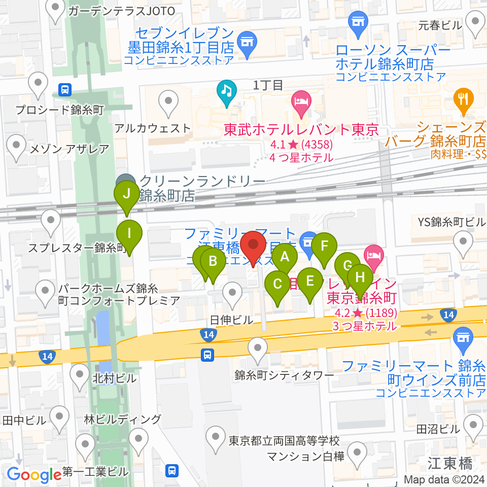 キングトーン音楽教室周辺の駐車場・コインパーキング一覧地図