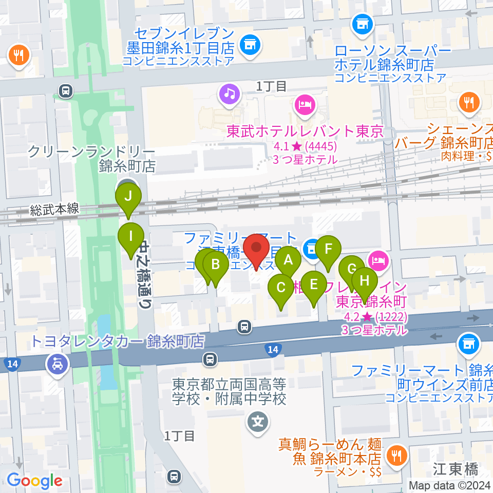 キングトーン音楽教室周辺の駐車場・コインパーキング一覧地図