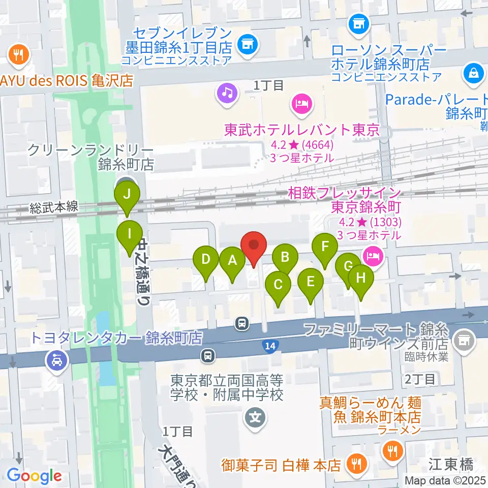 キングトーン音楽教室周辺の駐車場・コインパーキング一覧地図