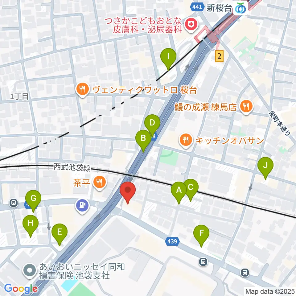江古田ストリングス周辺の駐車場・コインパーキング一覧地図