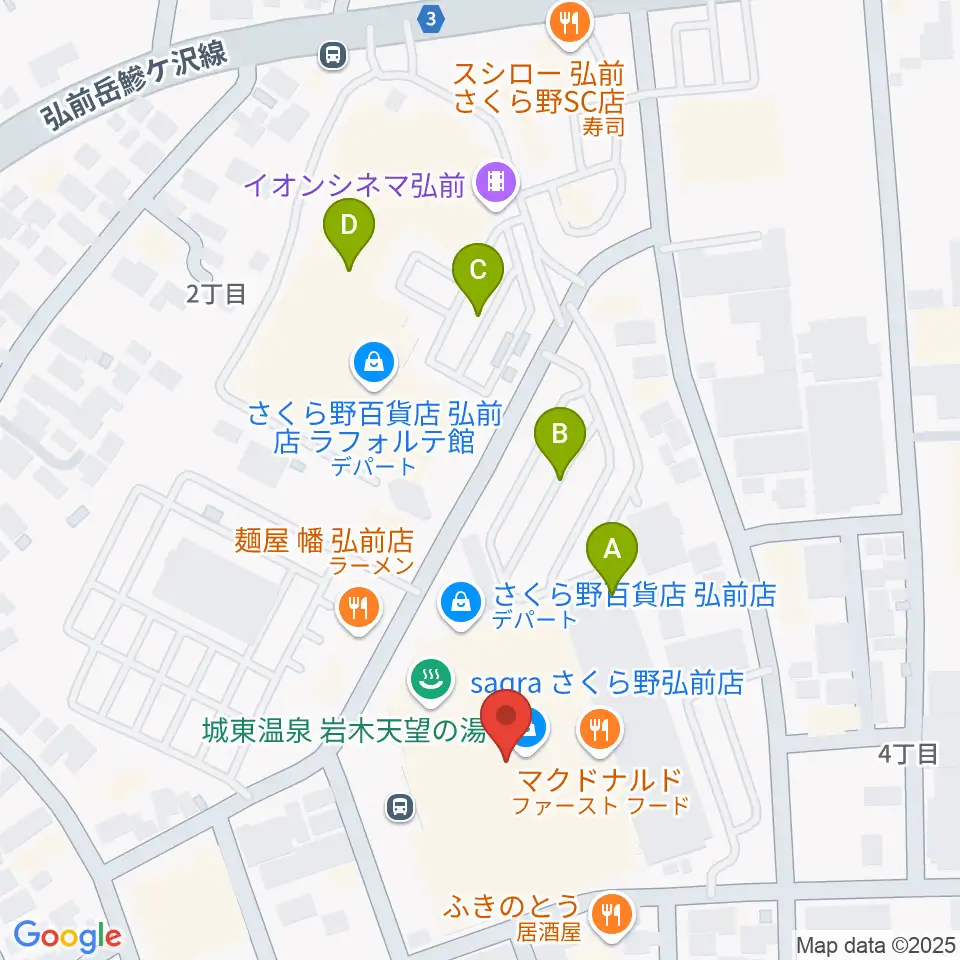 さくらミュージック周辺の駐車場・コインパーキング一覧地図