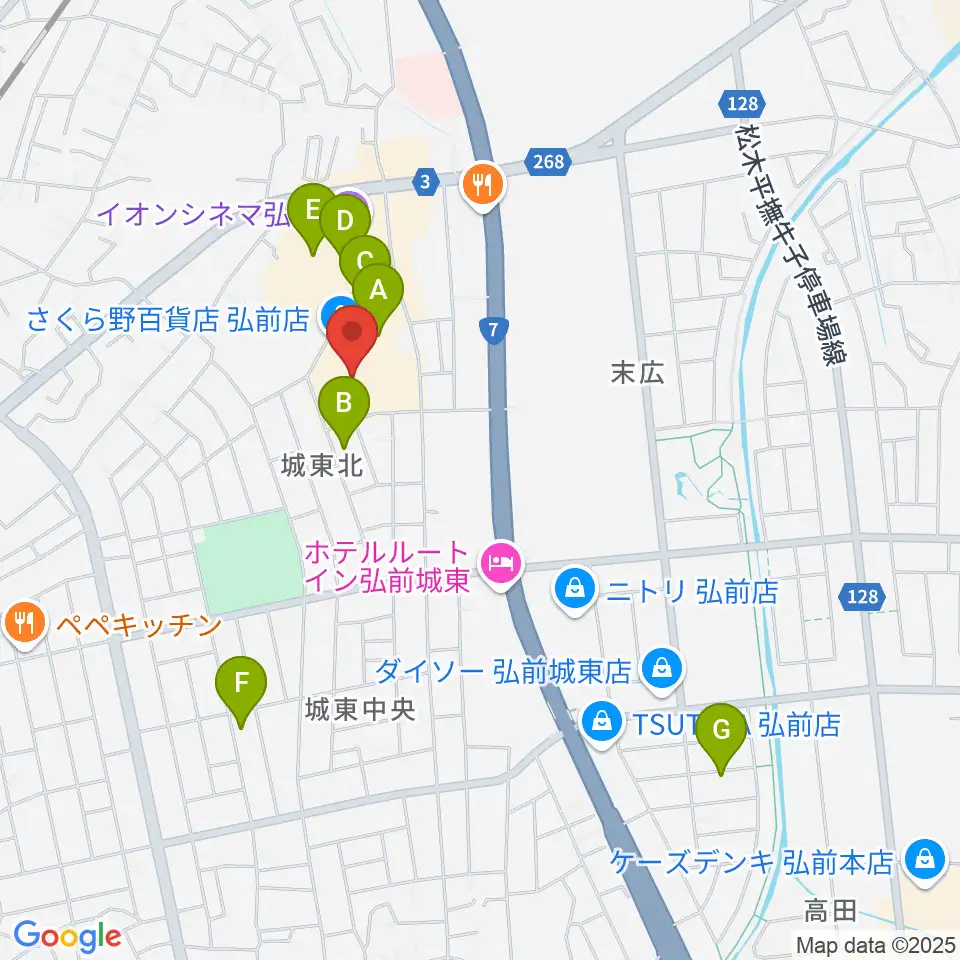 さくらミュージック周辺の駐車場・コインパーキング一覧地図