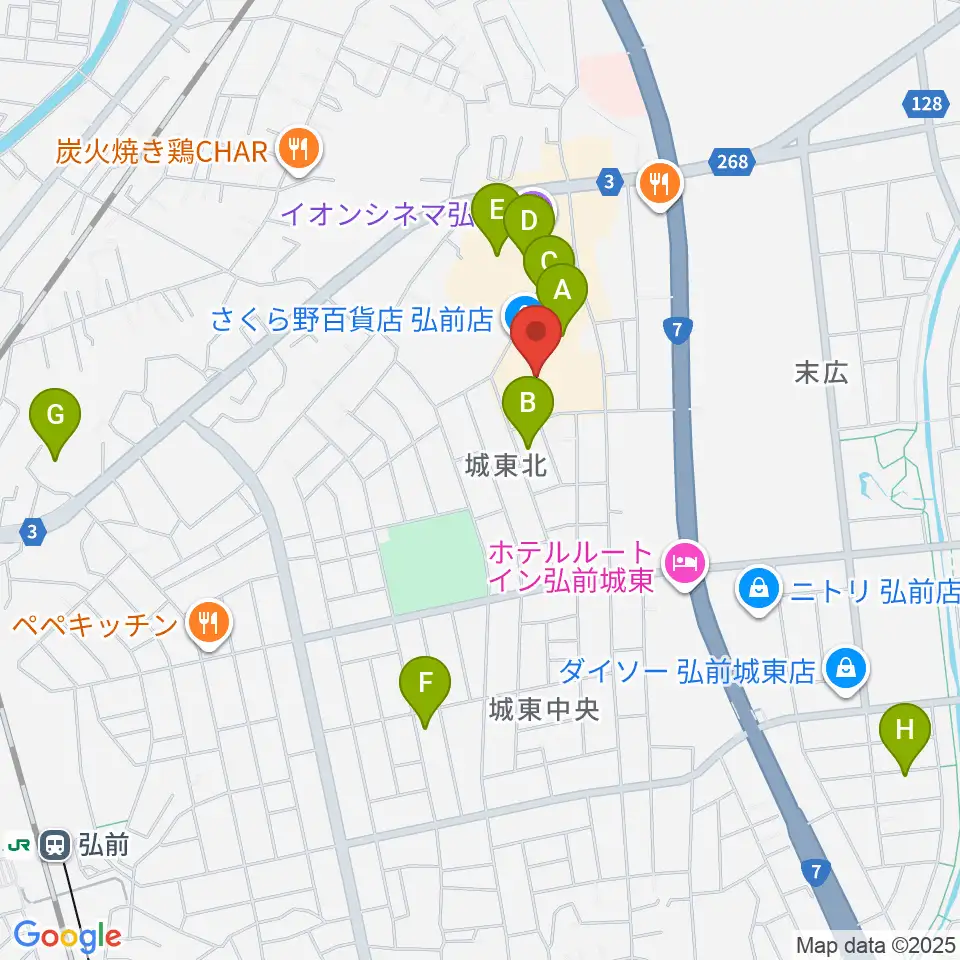 さくらミュージック周辺の駐車場・コインパーキング一覧地図