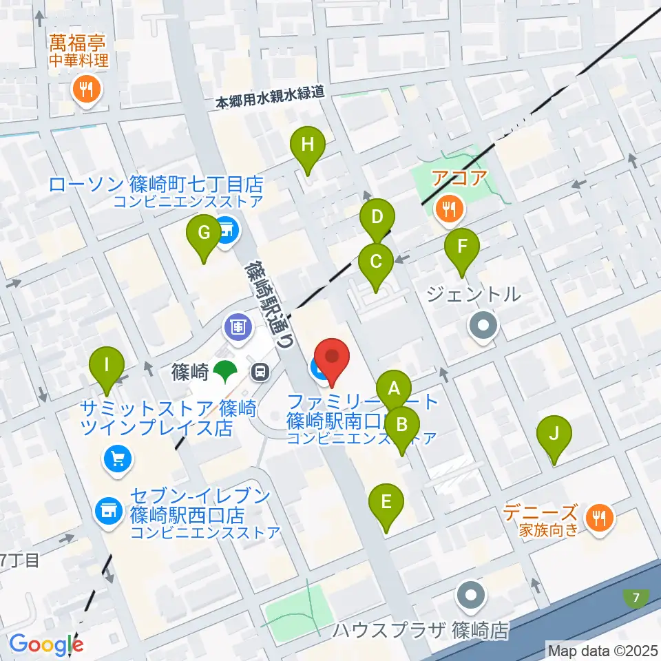 島村楽器ミュージックサロン篠崎周辺の駐車場・コインパーキング一覧地図