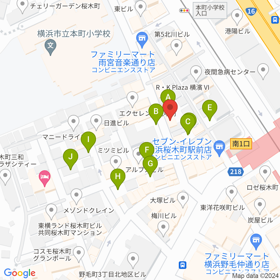 横浜ジャムセカンド周辺の駐車場・コインパーキング一覧地図