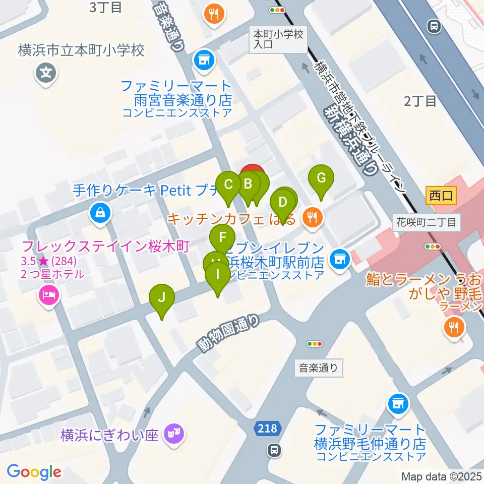 横浜ジャムセカンド周辺の駐車場・コインパーキング一覧地図