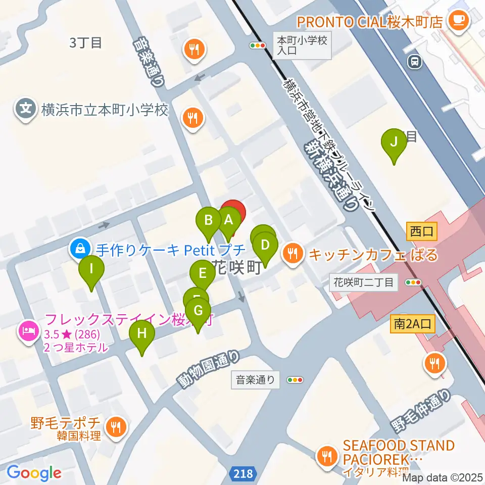 横浜ジャムセカンド周辺の駐車場・コインパーキング一覧地図