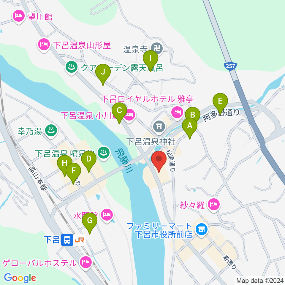 Coo's  クマザキ楽器周辺の駐車場・コインパーキング一覧地図