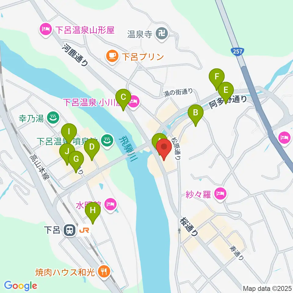 Coo's  クマザキ楽器周辺の駐車場・コインパーキング一覧地図