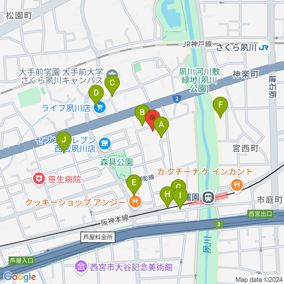 高木ピアノサービス周辺の駐車場・コインパーキング一覧地図